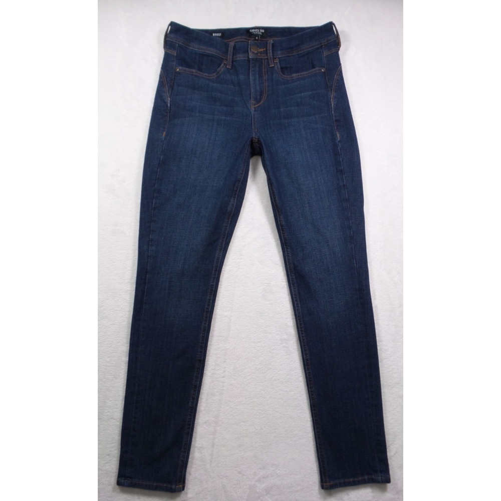 Curves 360 by NYDJ Jeans Womens Size 6 Blue Denim Boost Mid Rise Stretch Dark